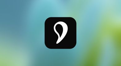 The Slownotes app icon: a white shape that reads as both an ink drop and a comma, on a black rounded square.